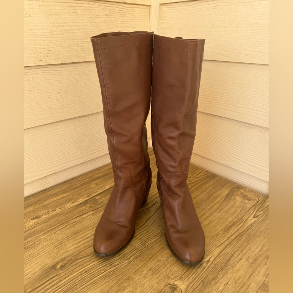 Boerxisi block heeled genuine leather boots